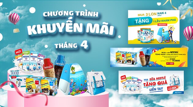 Thông tin khuyến mãi sản phẩm Nestlé tháng 04/2019