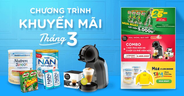 Thông tin khuyến mãi sản phẩm Nestlé tháng 03/2019