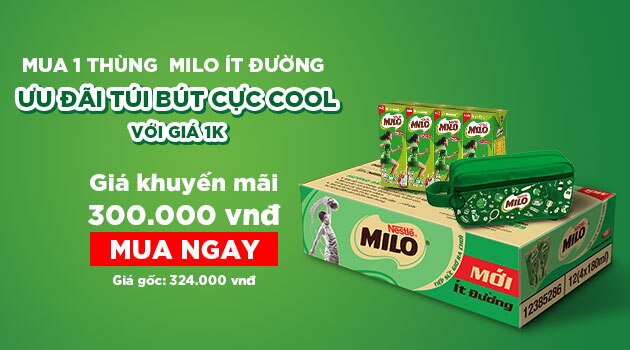 Mua Nestlé MILO ít đường để được nhận quà siêu hấp dẫn 