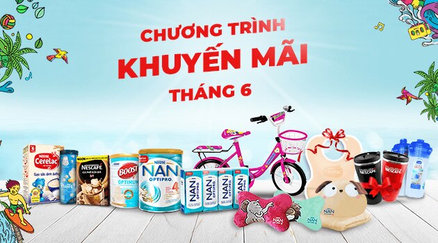 Thông tin khuyến mãi sản phẩm Nestlé tháng 06/2019