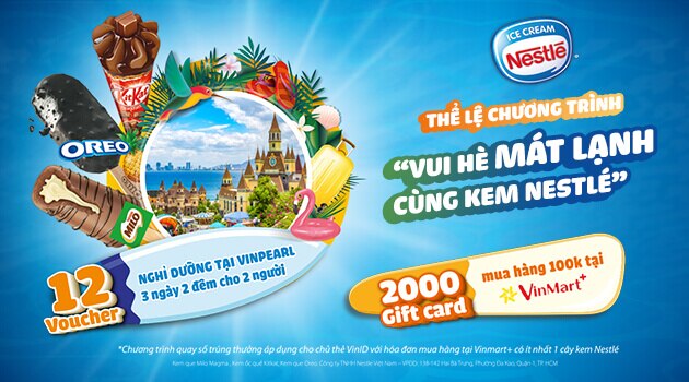 Thể lệ chương trình "Vui hè mát lạnh cùng kem Nestlé"