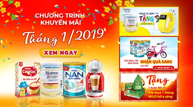 Thông tin khuyến mãi sản phẩm Nestlé