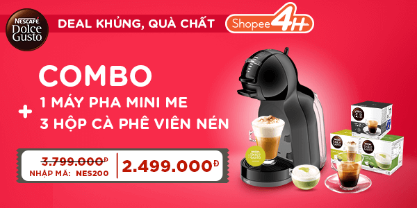 Mua Combo Giftset (1 Máy Pha MiniMe + 3 hộp viên nén) CHỈ VỚI 2499K.