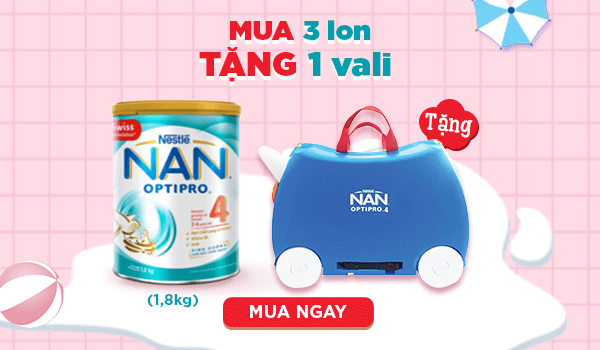 Nhận ngay Vali Trunki xinh xắn khi mua 3 lon NAN Optipro 4 - 1.8kg