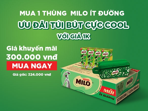 Mua MILO ít đường để được nhận quà năng động.