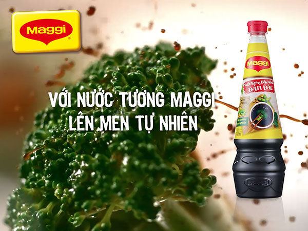Nước tương MAGGI đậu nành đậm đặc có vị đậm đà hơn, chay mặn đều dùng được.