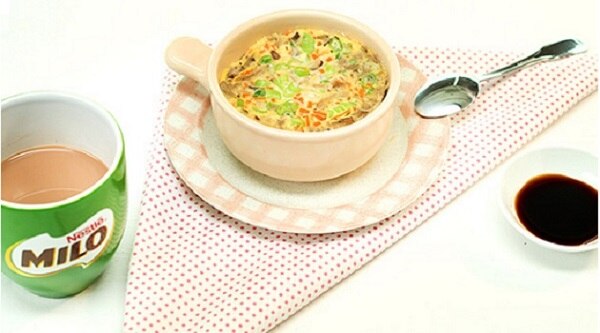 Món ngon với trứng hấp rau củ