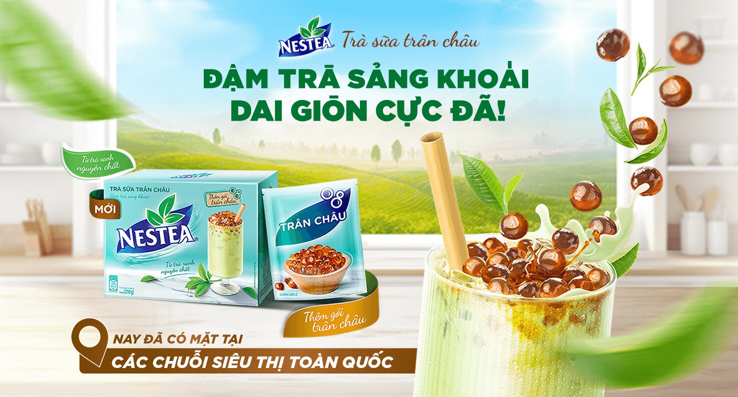 Khám Phá Vị Ngon Đậm Trà Sảng Khoái Từ Trà Sữa Trân Châu Nestea