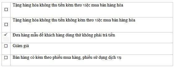 THình thức khuyến mại