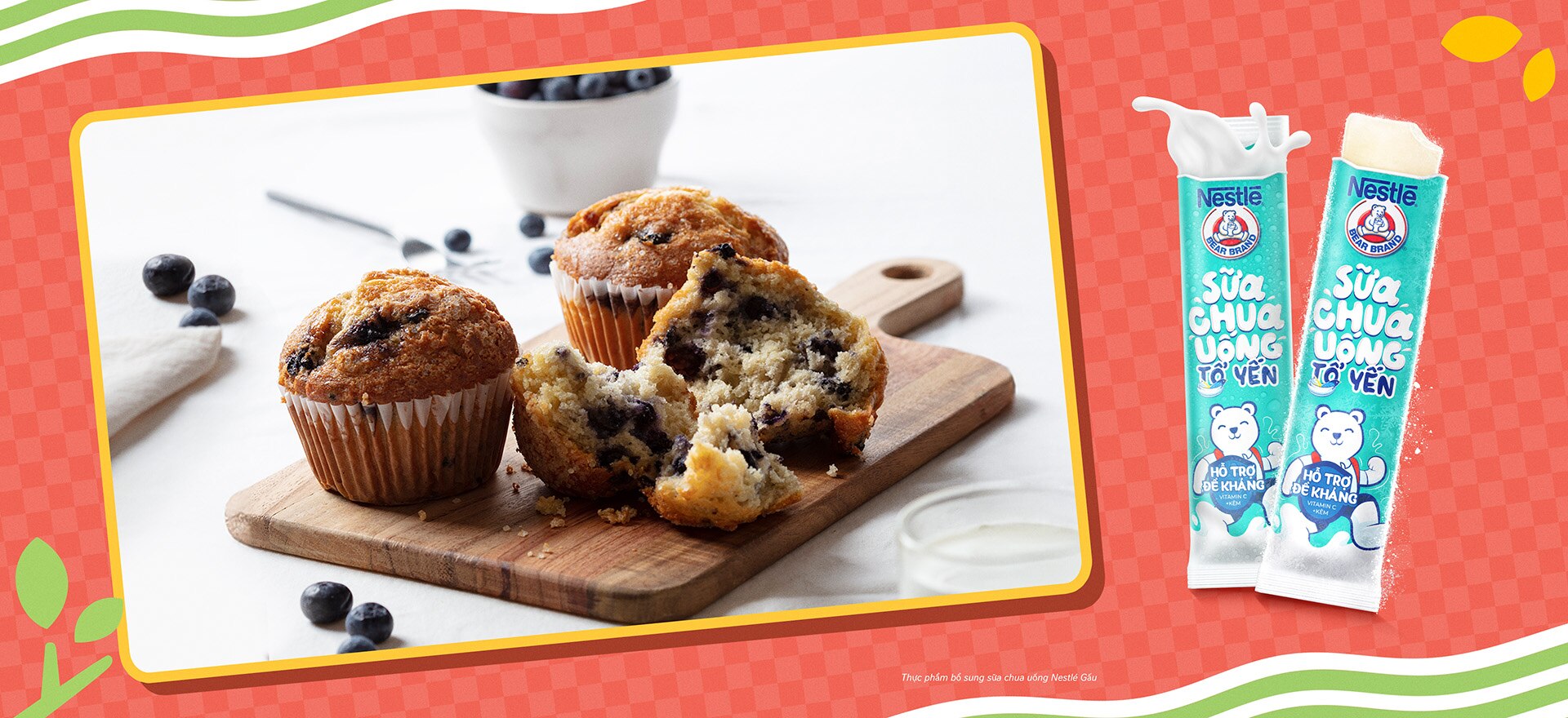 Bữa xế dinh dưỡng cùng muffin việt quất