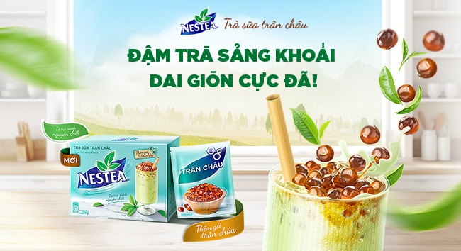 Trà sữa trân châu Nestea mới - Đậm trà sảng khoái, dai giòn cực đã!