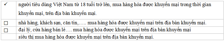 Khách hàng của chương trình khuyến mại